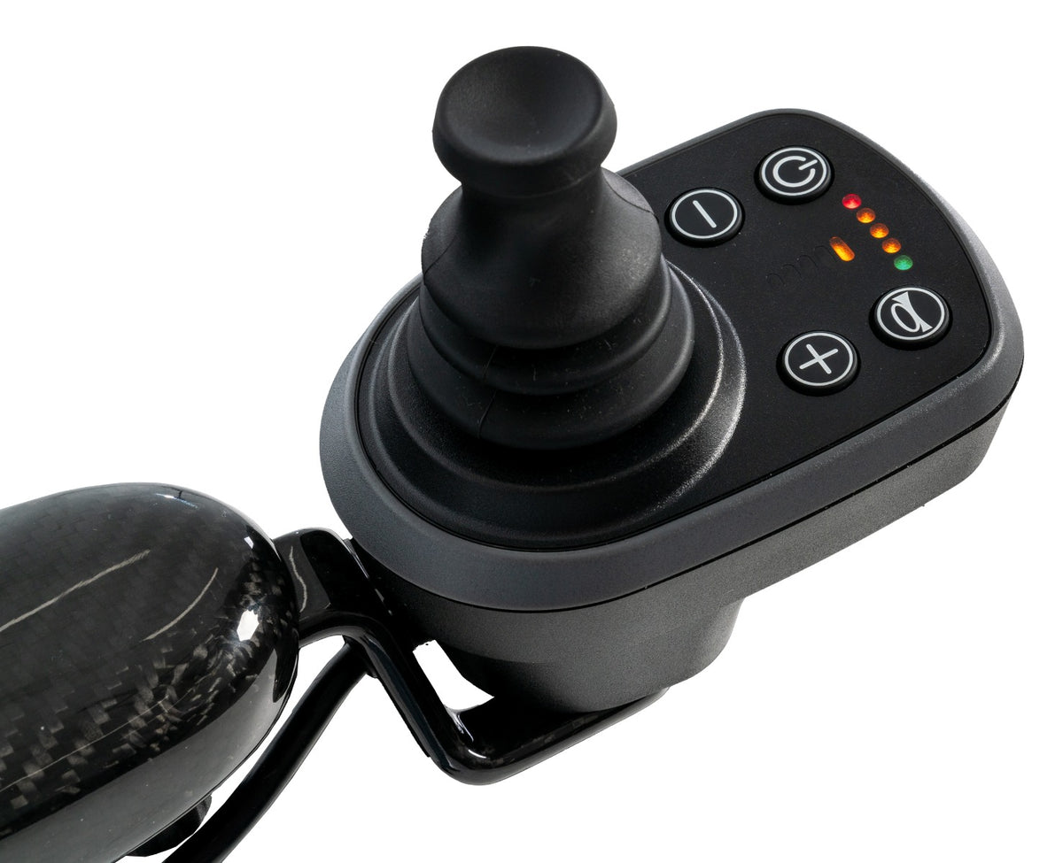 Jazzy Carbon 27X ultra-light folding power wheelchair joystick