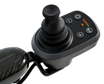 Jazzy Carbon 27X ultra-light folding power wheelchair joystick
