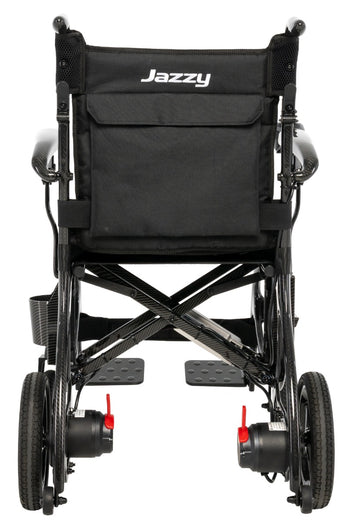 Jazzy Carbon 27X ultra-light folding power wheelchair ��� rear view