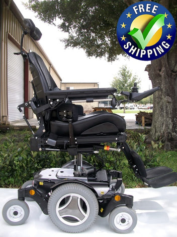 Permobil M300 HD Power Chair with TILT, RECLINE, LEGS & SEAT LIFT - Used Wheelchairs (Silver)