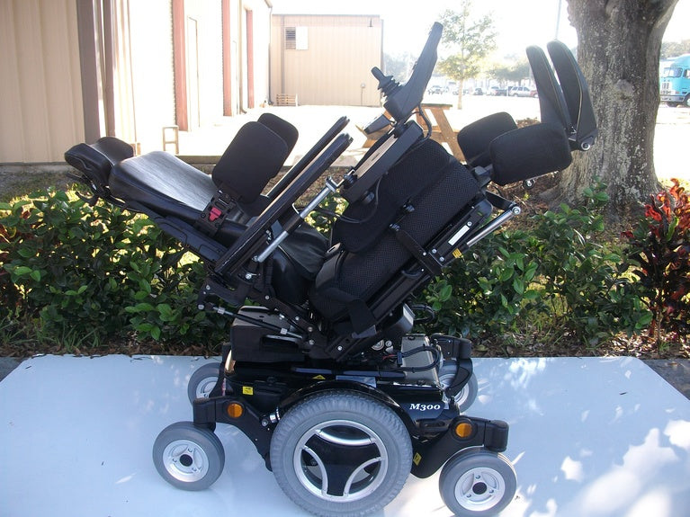 Permobil M300 Power Chair with TILT, RECLINE, LEGS & SEAT LIFT - Used Wheelchairs (Black)
