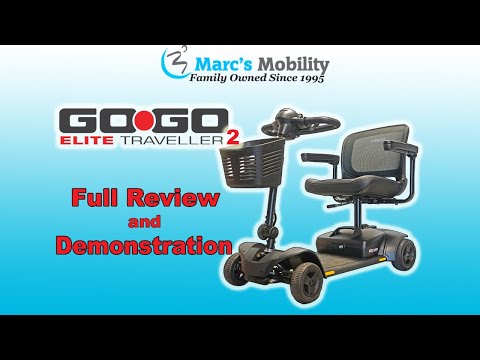 GoGo Elite Traveller 2 Review and Demonstration 4Wheel - Portable Lightweight Mobility Scooter Go-Go