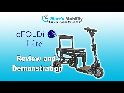 eFoldi Lite Lightest Folding Travel Mobility Scooter - Only 33 lbs!