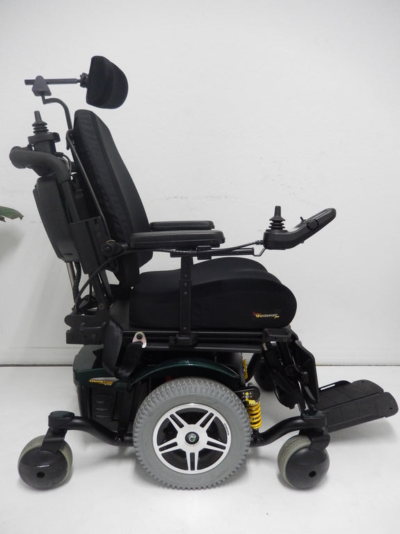 Pride Mobility Quantum 614 Power Chair with TILT, RECLINE & LEGS - Used Wheelchairs (Green)