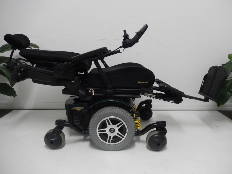 Pride Mobility Quantum 614 Power Chair with TILT, RECLINE & LEGS - Used Wheelchairs (Green)