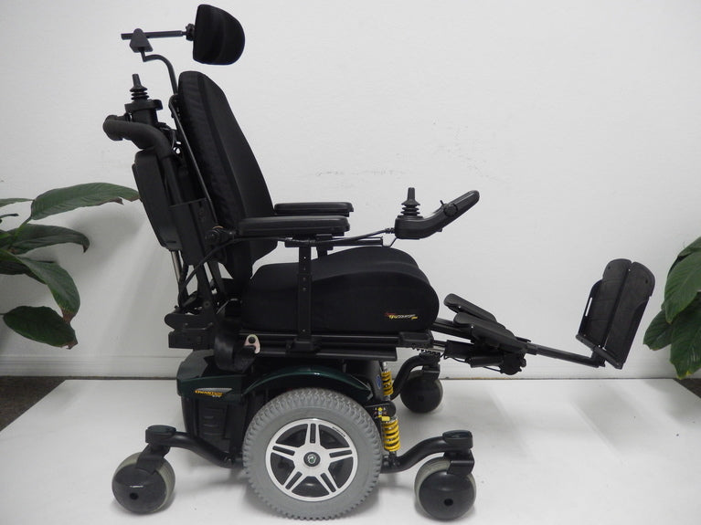 Pride Mobility Quantum 614 Power Chair with TILT, RECLINE & LEGS - Used Wheelchairs (Green)