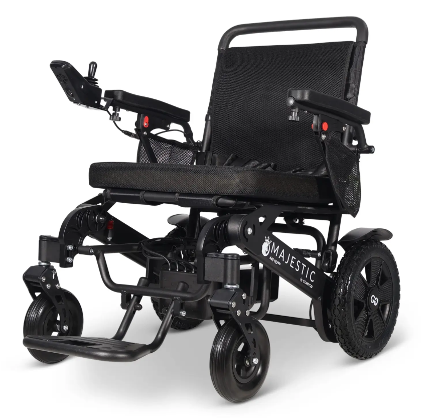 MAJESTIC 440 HD PLUS Manual Folding Remote Controlled Heavy Duty Electric Wheelchair - ComfyGO