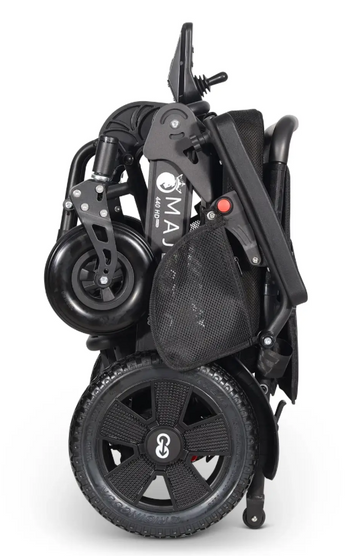 MAJESTIC 440 HD PLUS Manual Folding Remote Controlled Heavy Duty Electric Wheelchair - ComfyGO