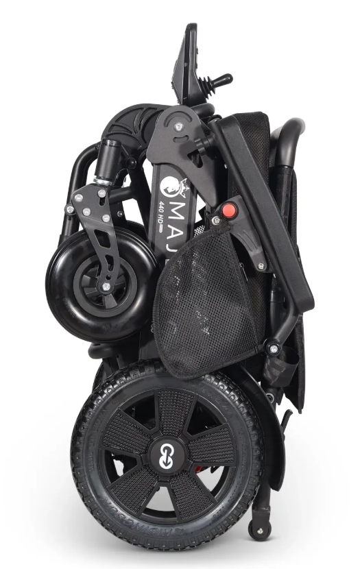 MAJESTIC 440 HD PLUS Manual Folding Remote Controlled Heavy Duty Electric Wheelchair - ComfyGO