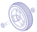 Front Wheel Assembly (2) - Go Go Sport 4-Wheel