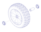 10.4" Front Wheel Assembly - 3-Wheel Victory 10.2