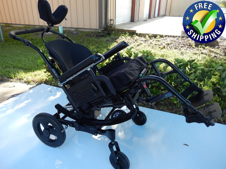 Sunrise Medical Quickie IRIS Manual Wheelchair with ELECTRIC TILT - Used Wheelchairs (Black)