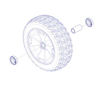 Front Wheel Assembly - 3-Wheel Victory 10