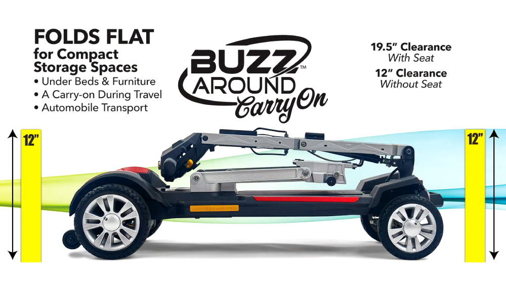 Buzzaround CarryOn Mobility Scooter Folding Features